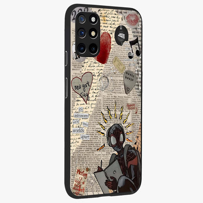 City Dream Sketch Glass Case upright view showcasing urban skyline artwork with stylish hand drawn design.