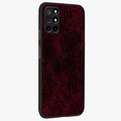 Crimson Fade Flow Glass Case upright view showcasing dynamic crimson flow artwork with stylish abstract theme.