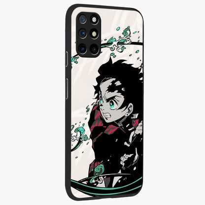 Demon Slayer Glass Case upright view showcasing powerful anime artwork with intense warrior theme.