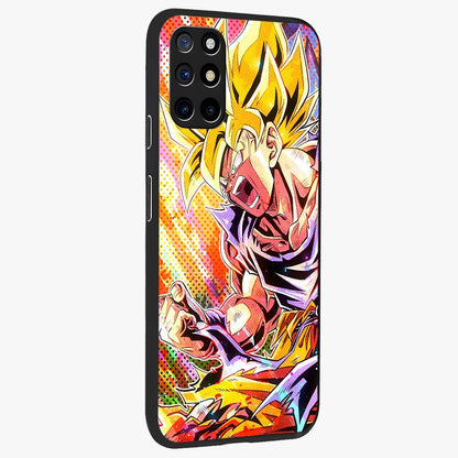 Firing Goku Glass Case upright view showcasing energetic anime artwork with bold warrior theme.
