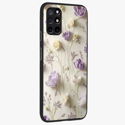 Lilac Breeze Harmony Glass Case upright view showcasing delicate lilac artwork with peaceful floral theme.