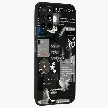 Midnight Love Echo Glass Case upright view showcasing expressive romantic artwork with dreamy midnight theme.