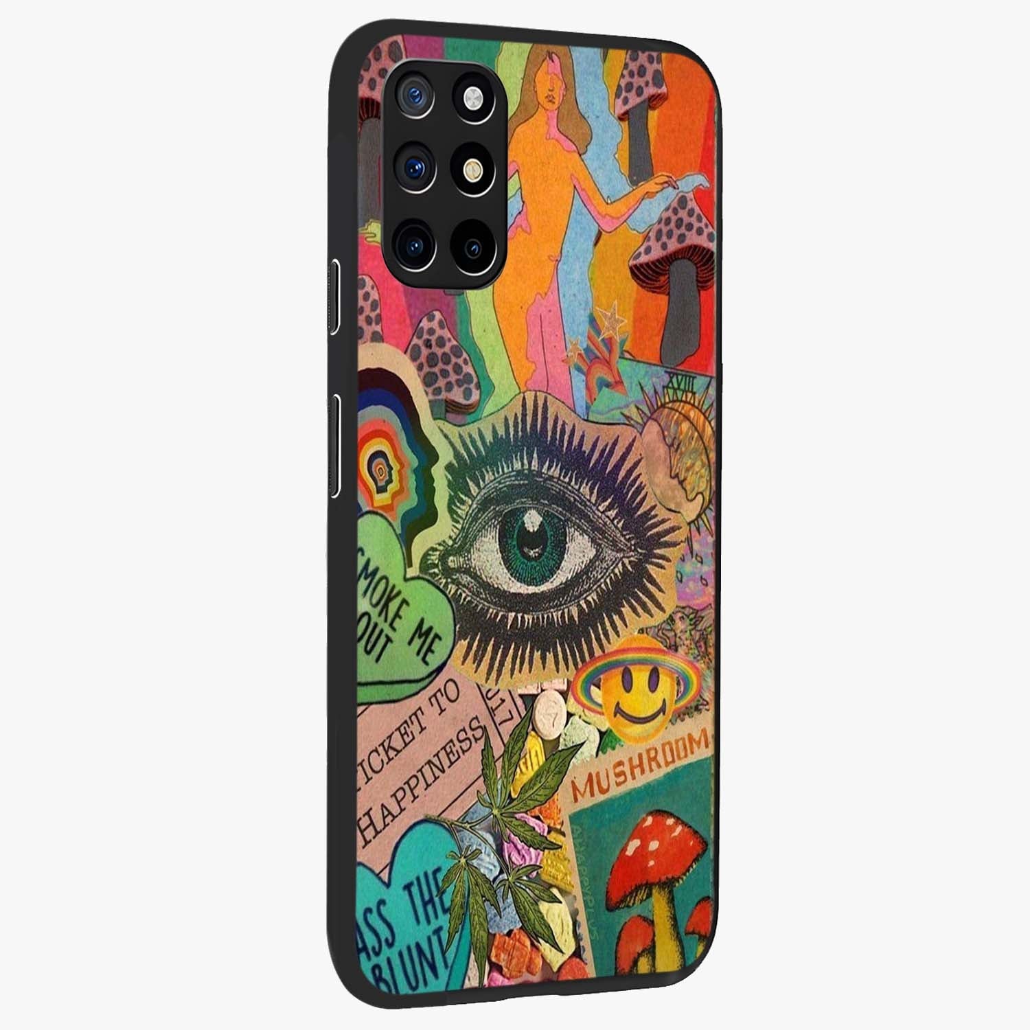 Mystic Eye Wonderland Glass Case upright view showcasing symbolic eye artwork with mysterious fantasy theme.