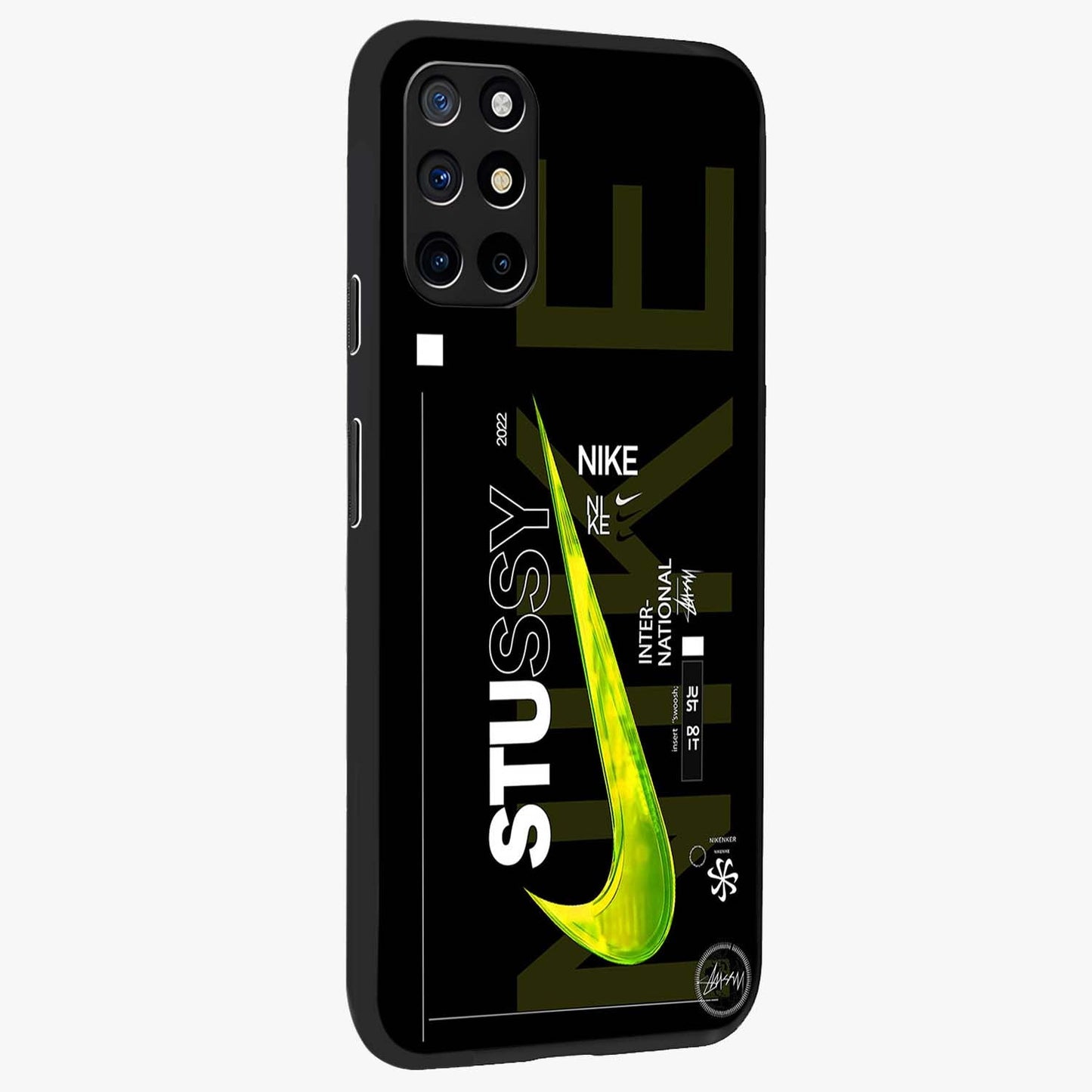 Neon Street Edition Glass Case upright view showcasing colorful neon artwork with modern street culture theme.
