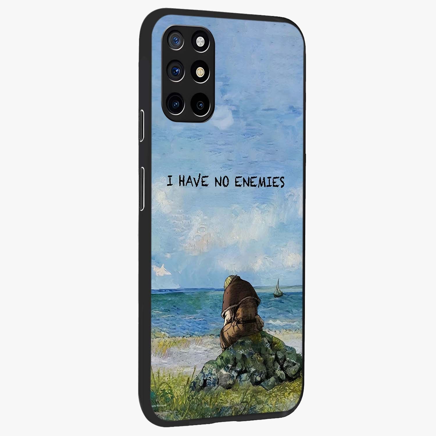 Peace Beyond War Glass Case upright view showcasing powerful peace symbol artwork with inspirational theme.