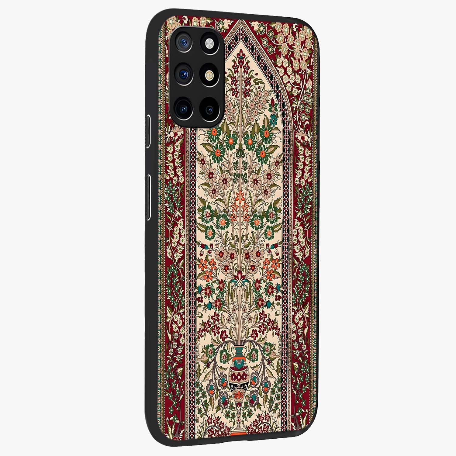Persian Inspired Glass Case upright view showcasing decorative Persian artwork with rich heritage theme.