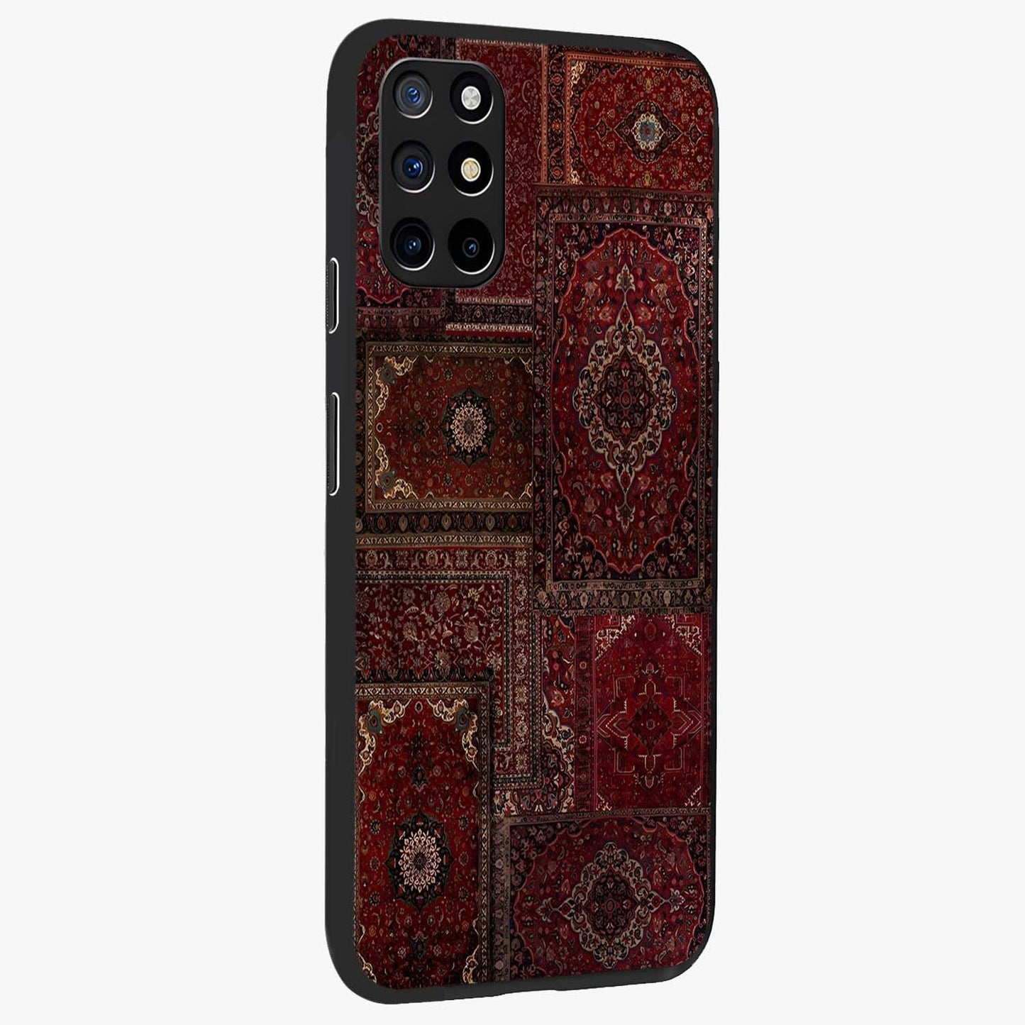 Persian Velvet Tale Glass Case upright view showcasing elegant Persian artwork with classic heritage theme.