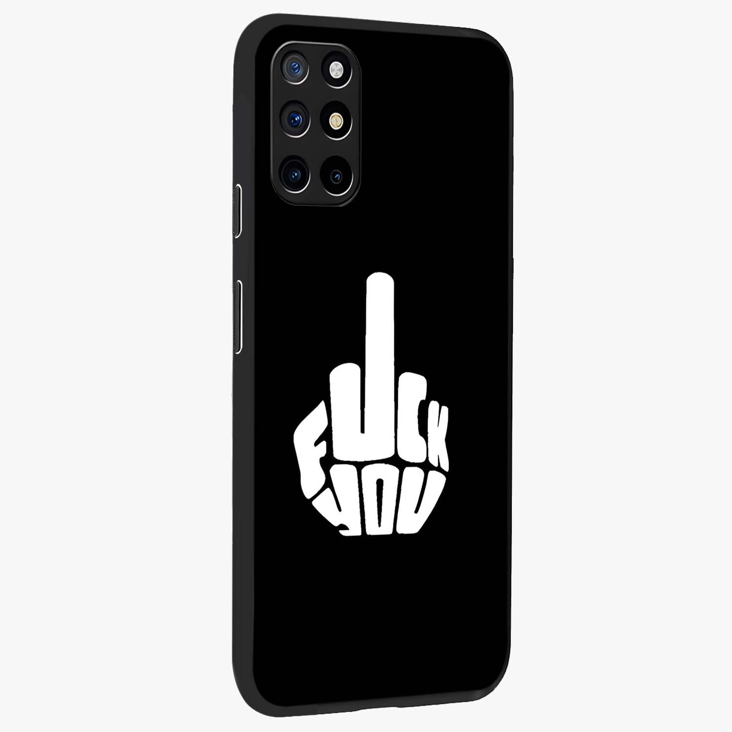 Rebel Mode On Glass Case upright view showcasing striking statement artwork with bold rebellious theme.