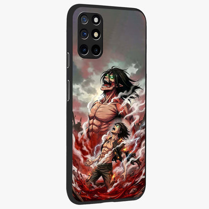 Titan Awakening Fury Glass Case upright view showcasing intense titan artwork with epic fantasy theme.