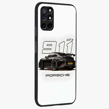 Turbo Legacy Icon Glass Case upright view showcasing bold racing inspired artwork with classic car theme.