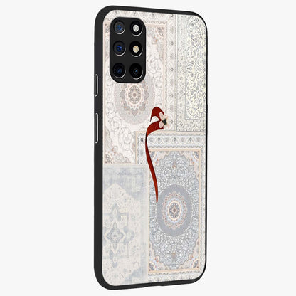 White Aesthetic Bow Glass Case upright view showcasing delicate ribbon bow artwork with cute minimalist theme.