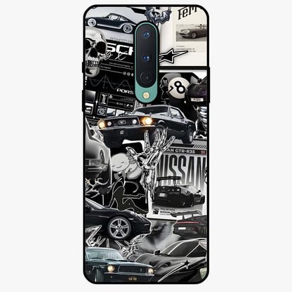 Aesthetic Dark Love Glass Case showing flat back view with dark romantic artwork and glossy glass finish.