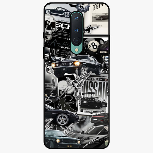 Aesthetic Dark Love Glass Case showing flat back view with dark romantic artwork and glossy glass finish.