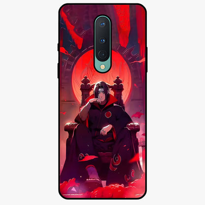 Blood Moon Sovereign Glass Case showing flat back view with mystical blood moon artwork and glossy glass finish.