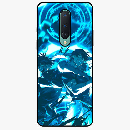 Cursed Energy Clash Glass Case showing flat back view with intense cursed energy artwork and glossy glass finish.