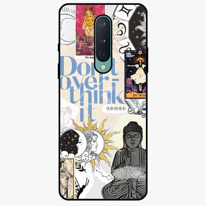 Ethereal Thoughts Glass Case showing flat back view with dreamy artistic artwork and glossy glass finish.