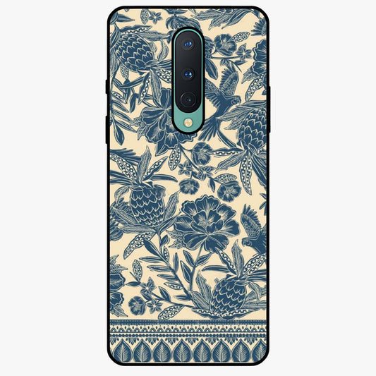 Heirloom Wild Bloom Glass Case showing flat back view with vintage inspired wild flower artwork and glossy glass finish.