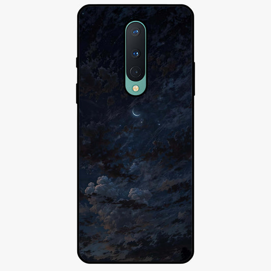 Lunar Veil Silence Glass Case showing flat back view with mystical moon veil artwork and glossy glass finish.