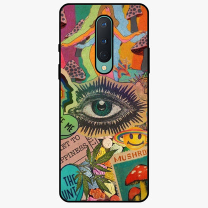 Mystic Eye Wonderland Glass Case showing flat back view with mystical eye themed artwork and glossy glass finish.