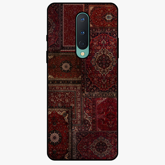 Persian Velvet Tale Glass Case showing flat back view with luxurious Persian velvet pattern artwork and glossy glass finish.