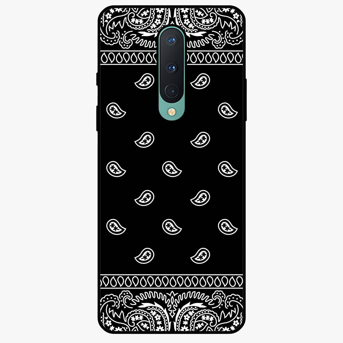 Retro Rebel Threads Glass Case showing flat back view with vintage street style artwork and glossy glass finish.