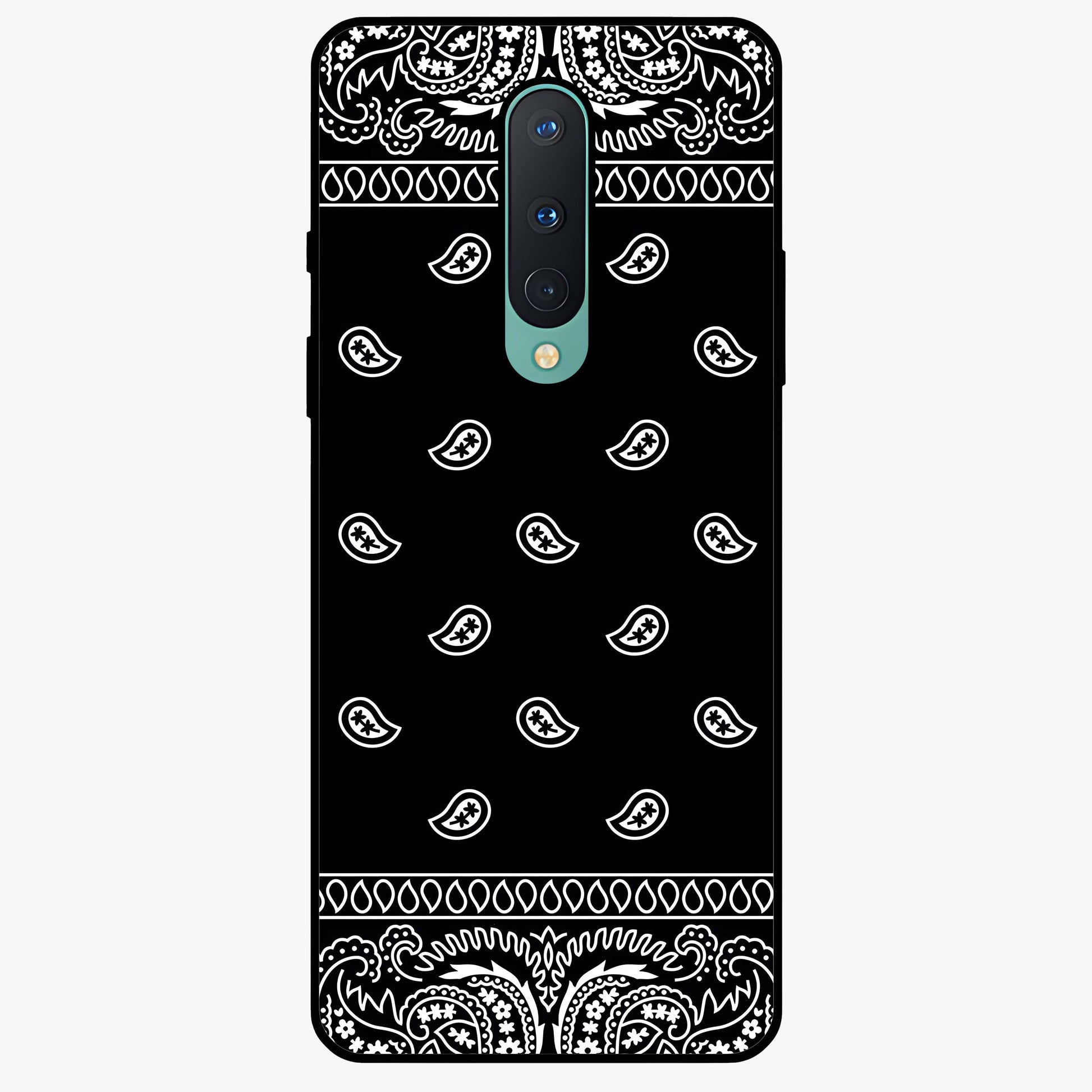 Retro Rebel Threads Glass Case showing flat back view with vintage street style artwork and glossy glass finish.
