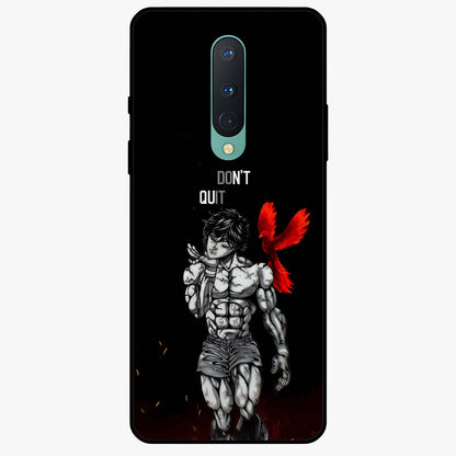 Rise Beyond Limits Glass Case showing flat back view with motivational typography artwork and glossy glass finish.