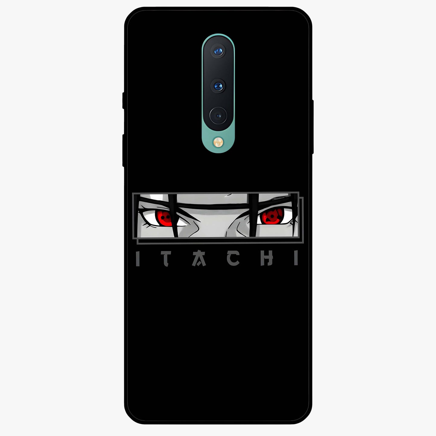 Scarlet Gaze Dominance Glass Case showing flat back view with striking red themed artwork and glossy glass finish.