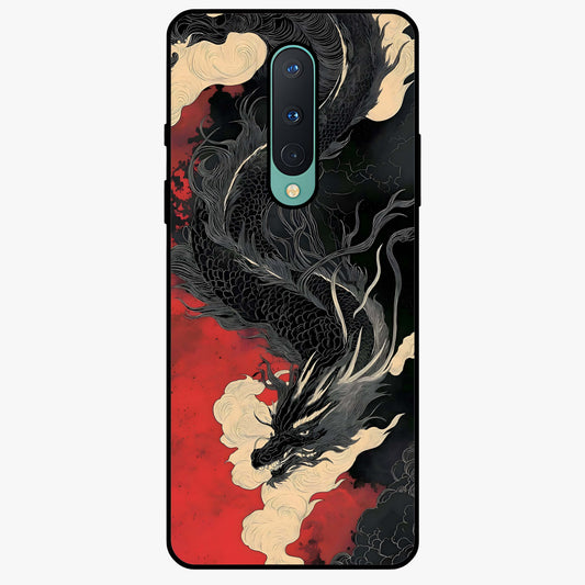 Shadow Dragon Fury Glass Case showing flat back view with fierce dragon artwork and glossy glass finish.