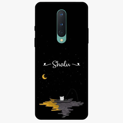 Silent Night Row Glass Case showing flat back view with calm night themed artwork and glossy glass finish.