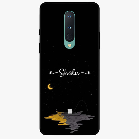 Silent Night Row Glass Case showing flat back view with calm night themed artwork and glossy glass finish.