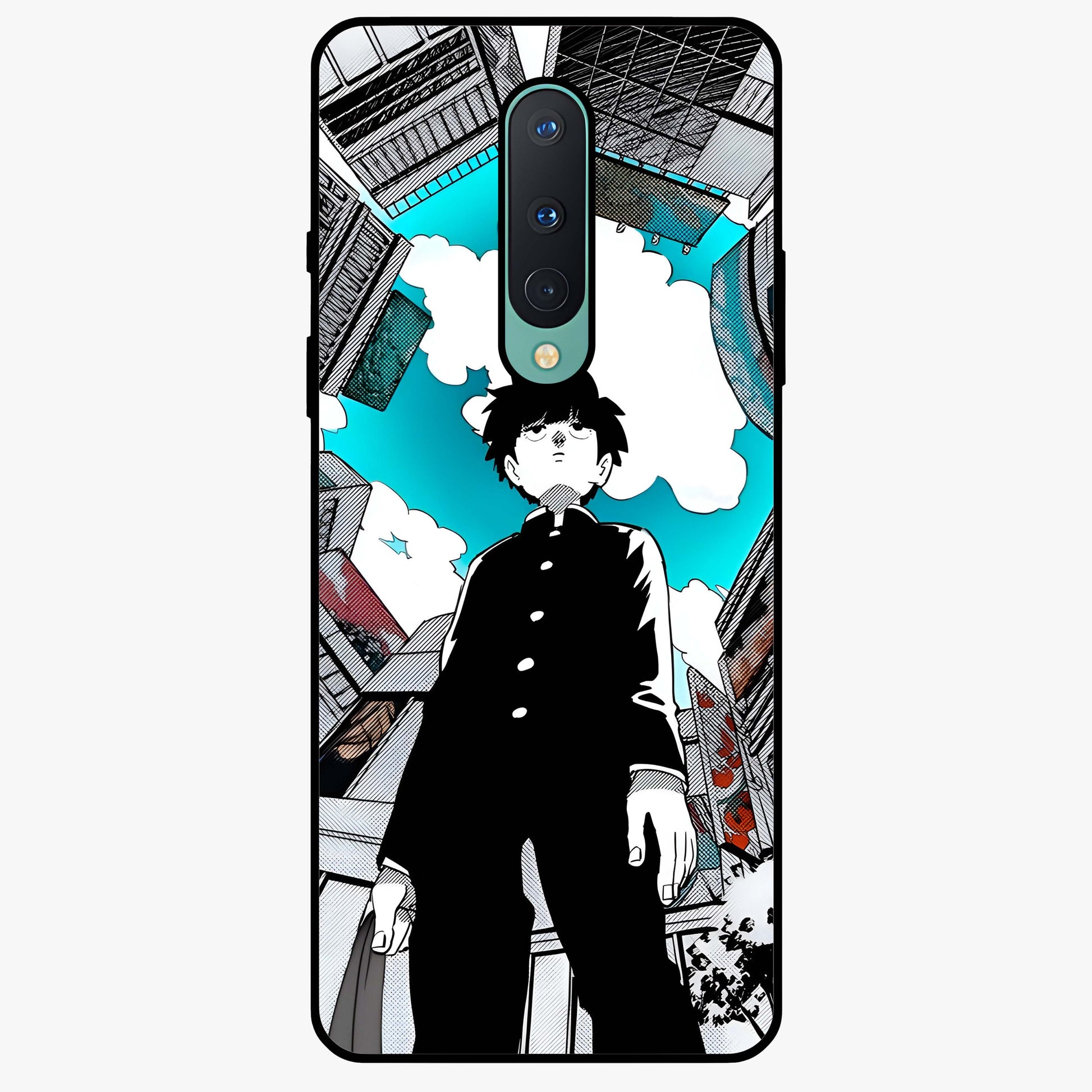 Silent Psychic Awakening Glass Case showing flat back view with mystical psychic themed artwork and glossy glass finish.