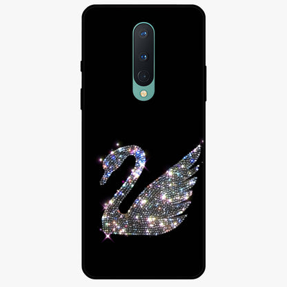 Starlit Swan Grace Glass Case showing flat back view with graceful swan artwork under starry sky and glossy glass finish.