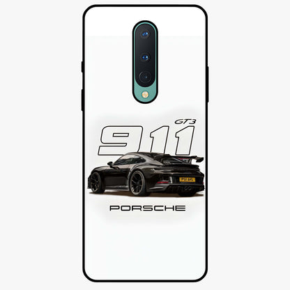 Turbo Legacy Icon Glass Case showing flat back view with iconic sports car inspired artwork and glossy glass finish.