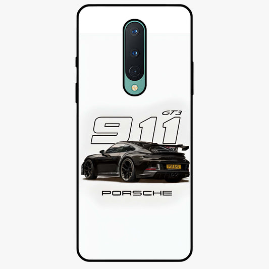 Turbo Legacy Icon Glass Case showing flat back view with iconic sports car inspired artwork and glossy glass finish.