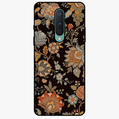 Vintage Floral Dream Glass Case showing flat back view with classic floral artwork and glossy glass finish.