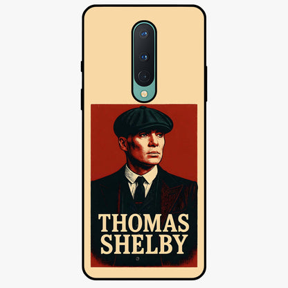Vintage Mafia Authority Glass Case showing flat back view with bold vintage mafia inspired artwork and glossy glass finish.