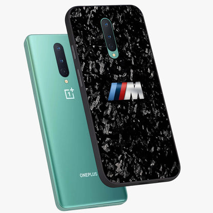 Carbon Speed Mark Glass Case displayed in angled mockup highlighting racing inspired carbon design and sleek aesthetic style.