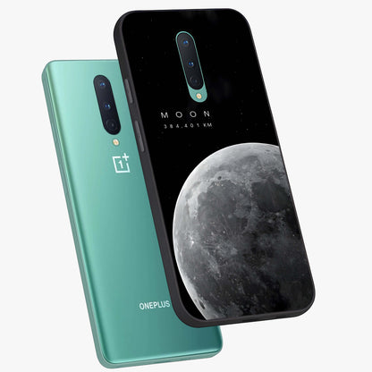 Cosmic Moon Glow Glass Case displayed in angled mockup highlighting celestial moon design with cosmic aesthetic theme.