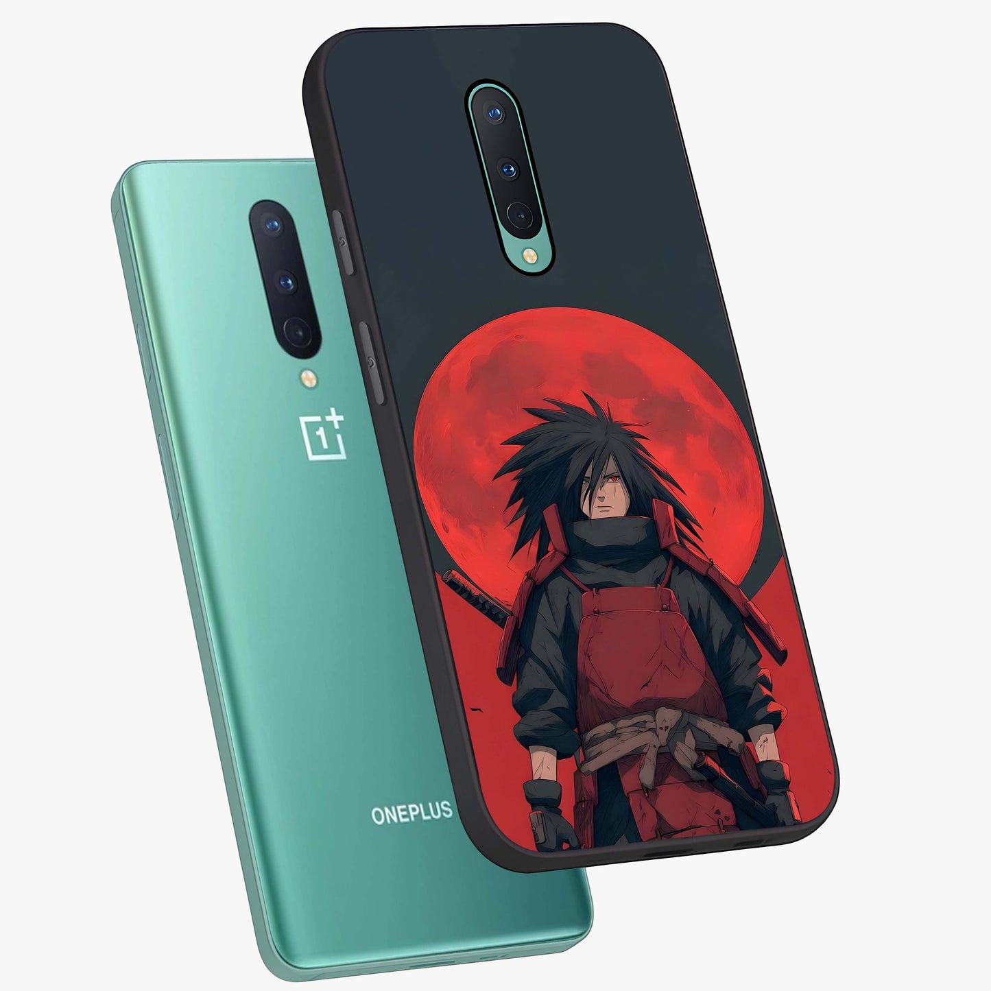 Crimson Moon Warlord Glass Case displayed in angled mockup highlighting dramatic crimson moon design with fantasy aesthetic.