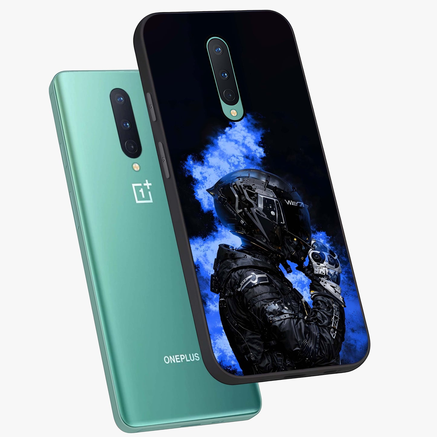 Cyber Sentinel Protocol Glass Case displayed in angled mockup highlighting digital cyber design with sci-fi aesthetic style.