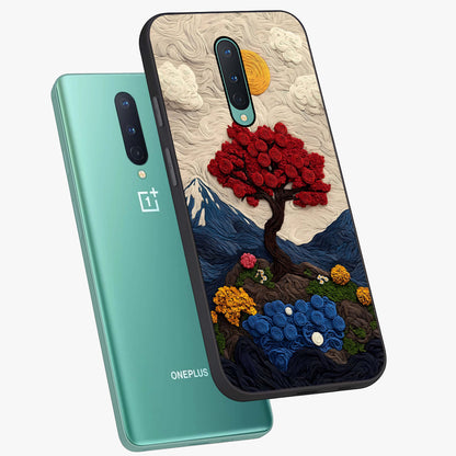Eternal Nature Tapestry Glass Case displayed in angled mockup highlighting detailed botanical pattern with artistic aesthetic.