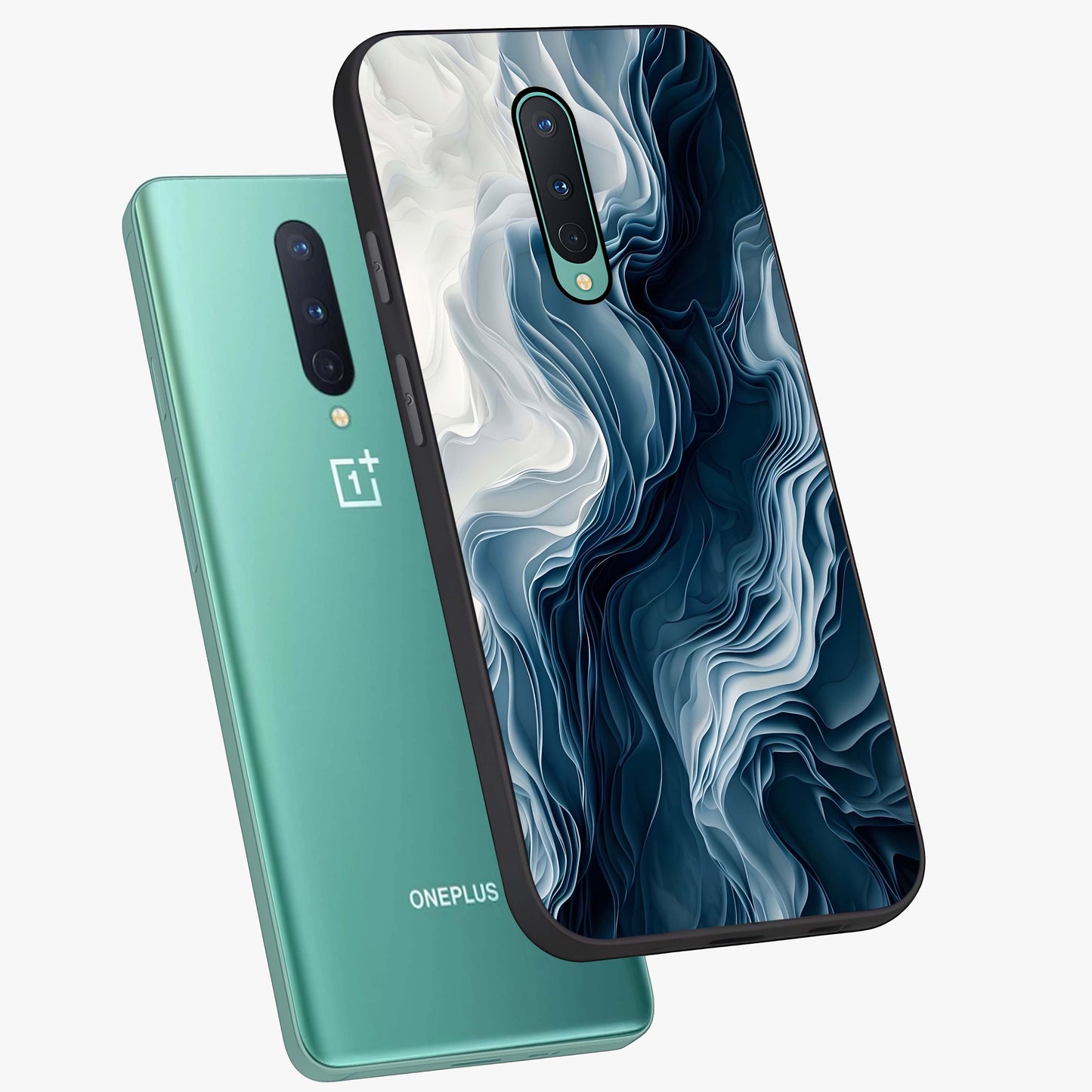 Ethereal Paper Marble Glass Case displayed in angled mockup highlighting elegant marble pattern with modern aesthetic style.