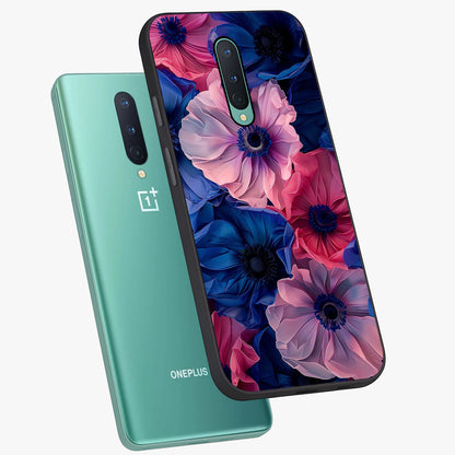 Flower Paper Art Pattern Glass Case displayed in angled mockup highlighting layered paper flower design with artistic aesthetic.