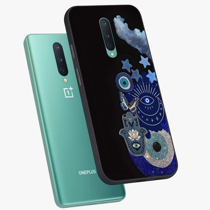 Galactic Charm Cluster Glass Case displayed in angled mockup highlighting luminous galaxy inspired design with dreamy aesthetic.