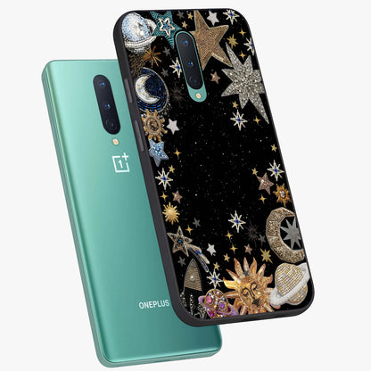 Galactic Jewel Stars Glass Case displayed in angled mockup highlighting shining celestial star design with cosmic aesthetic style.
