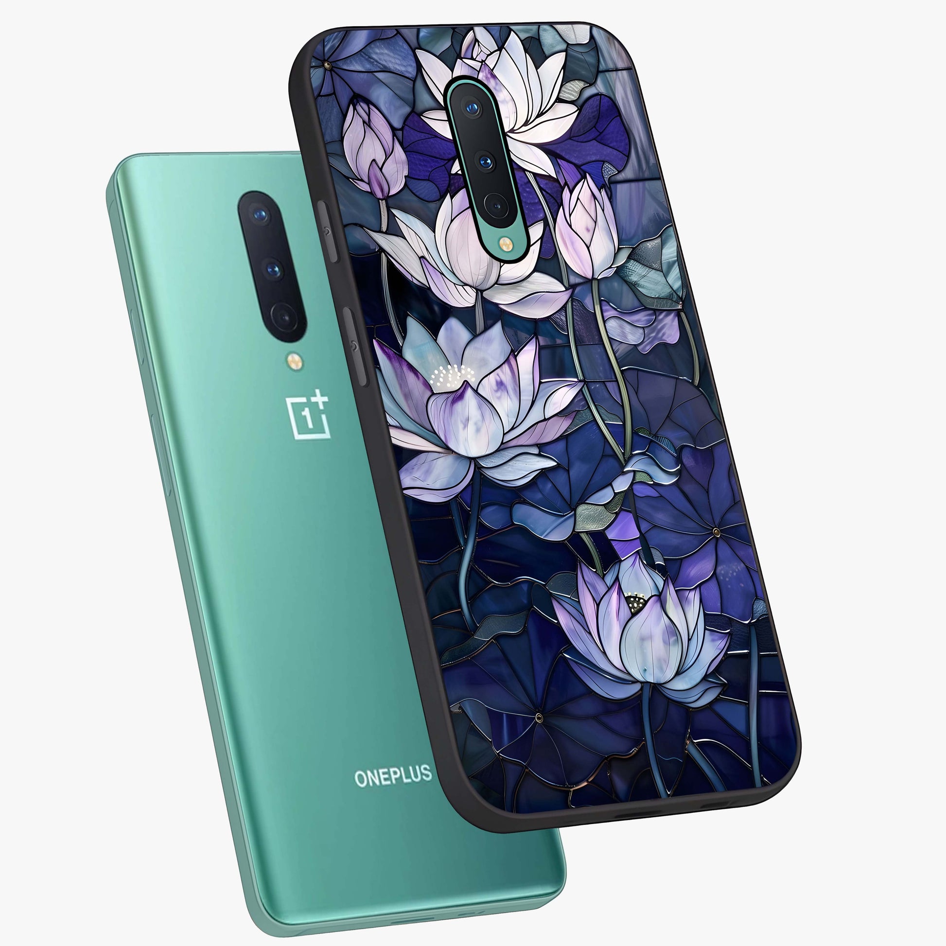 Gloss Petal Rush Glass Case displayed in angled mockup highlighting vibrant petal design with elegant floral aesthetic.