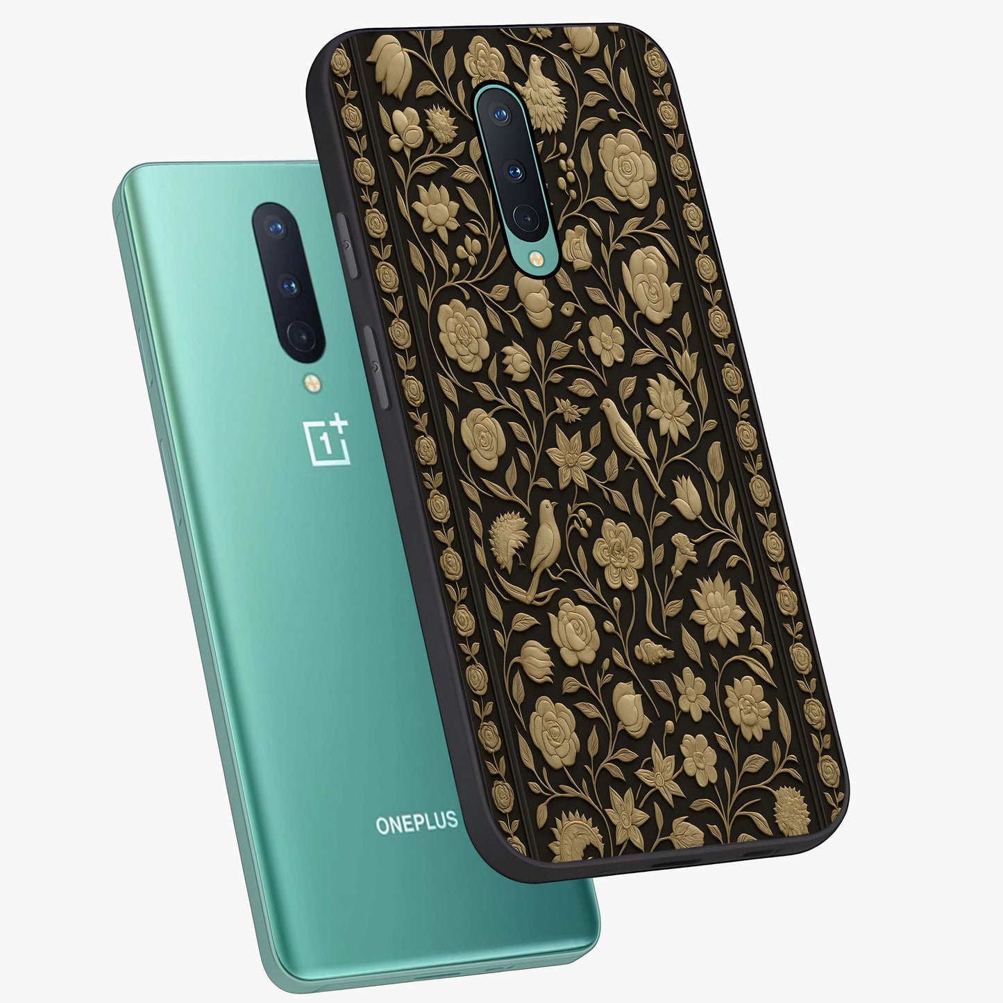Golden Evil Eye Mandala Glass Case displayed in angled mockup highlighting protective evil eye symbol with golden mandala design.
