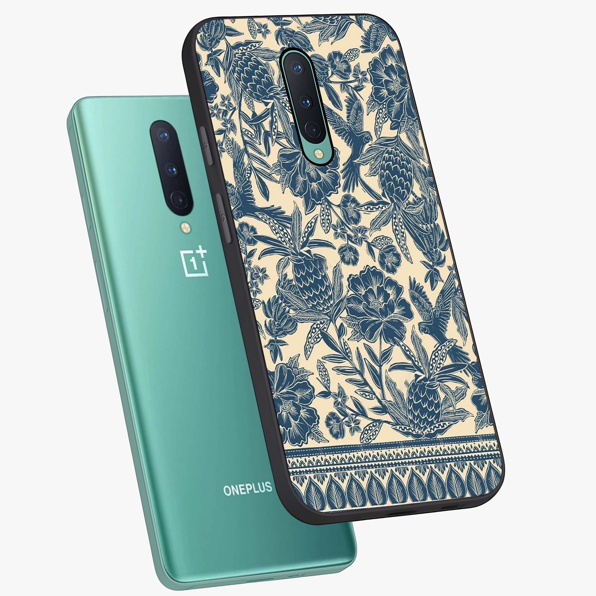 Heirloom Wild Bloom Glass Case displayed in angled mockup highlighting botanical bloom design with classic aesthetic style.