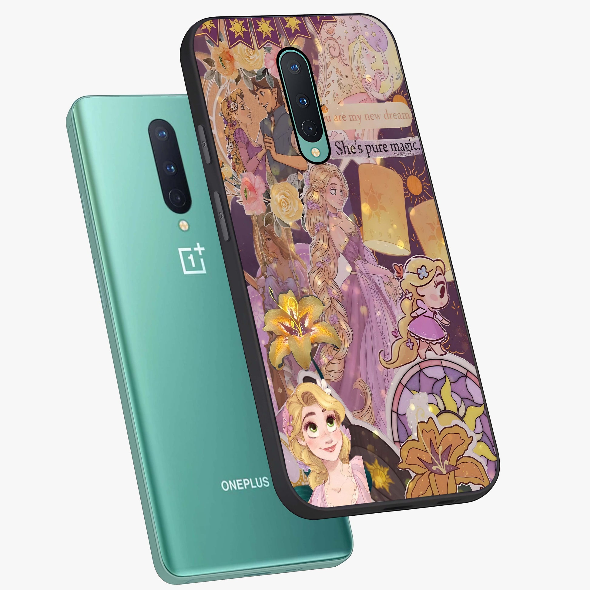 Magical Tangled Dream Glass Case displayed in angled mockup highlighting whimsical fantasy design with magical aesthetic.